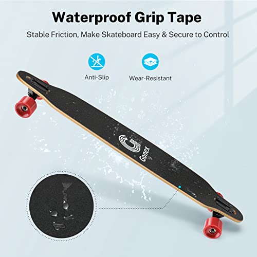 Gonex Longboard Skateboard, 42 Inch Drop Through Long Board Complete 9 Ply Maple Cruiser Carver for Girls Boys Teens Adults Beginners, Red Rose | The Storepaperoomates Retail Market - Fast Affordable Shopping