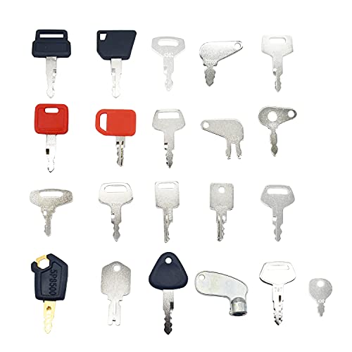 Weelparz 21 Heavy Equipment Construction Ignition Keys Set AT195302 H800 AT194969 Compatible with John Deere Dozers Compatible with Hitachi Excavators Compatible with Case Excavator 1650 1850K