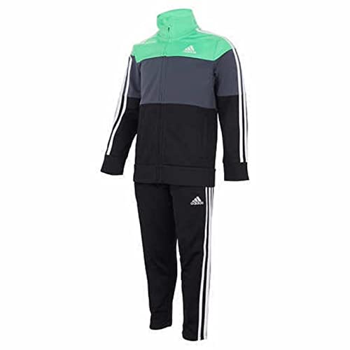 adidas Boys’ Tricot Jacket & Pant Clothing Set (Screaming Green, 6)
