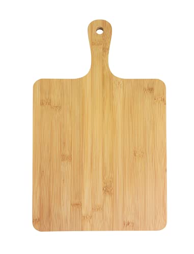 Bulk Plain Bamboo Cutting Board with Handle (Set of 6) | For Customized, Personalized Engraving Purpose | Wholesale Premium Bamboo Board (16″ X 10″)