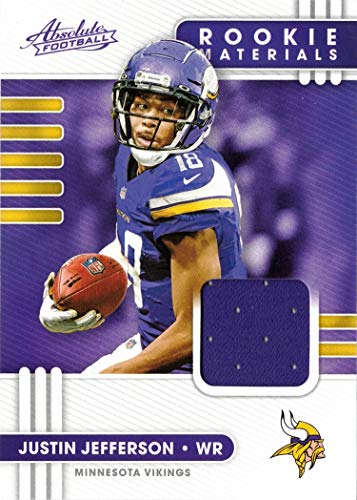 2020 Panini Absolute Rookie Materials Football #13 Justin Jefferson Player Worn Jersey Card