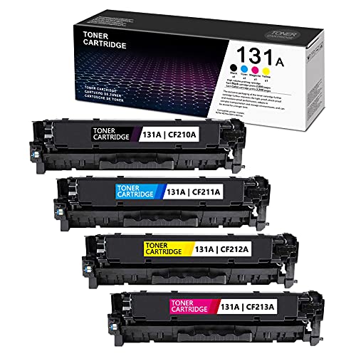 Foss 4 Pack 131A Toner Cartridge Compatible 131A CF210A CF211A CF212A CF213A Replacement for HP Pro MFP M276n M276nw M251n M251nw Printer Ink Cartridge(1BK+1C+1M+1Y).