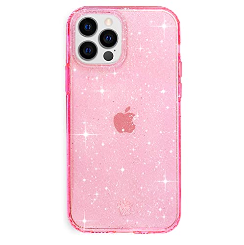 Velvet Caviar Compatible with iPhone 13 Pro Max Case Pink Glitter [8ft Drop Tested] Protective Clear Cover