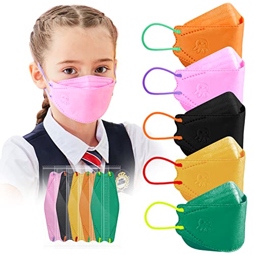 Assacalynn KF94 Disposable Kids Face Mask, 25 Pack 4-Ply Mask Individually Wrapped for Boys Girls, Colored Small Breathable and Soft Children Mask for School | The Storepaperoomates Retail Market - Fast Affordable Shopping