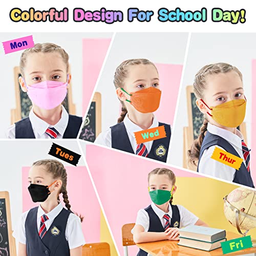 Assacalynn KF94 Disposable Kids Face Mask, 25 Pack 4-Ply Mask Individually Wrapped for Boys Girls, Colored Small Breathable and Soft Children Mask for School | The Storepaperoomates Retail Market - Fast Affordable Shopping
