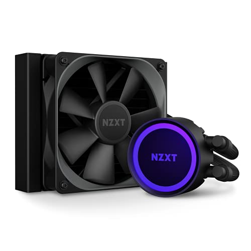NZXT Kraken 120 – RL-KR120-B1 – AIO RGB CPU Liquid Cooler – Quiet and Effective – Silent Operation – Ring RGB LEDs – Aer P 120mm Radiator Fans (Included)