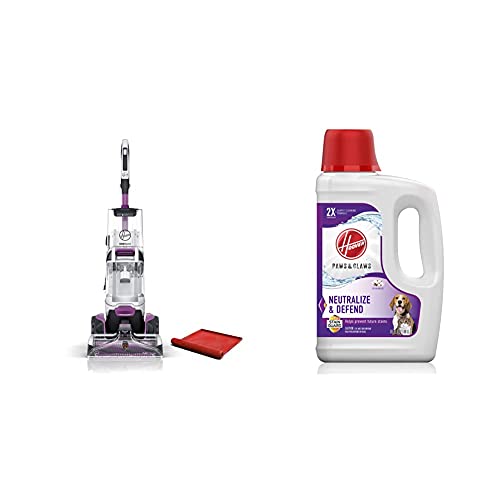 Hoover SmartWash Pet Automatic Carpet Cleaner with Storage Mat, FH53050 Paws & Claws Deep Cleaning Carpet Shampoo with Stainguard, Concentrated Machine Cleaner 64oz Formula, AH30925, White