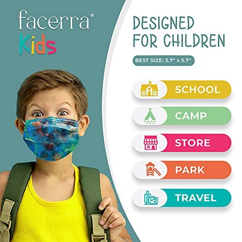 Disposable Kids Face Mask Individually Wrapped 3 Ply Pattern Masks – Tye-Dye Design – Children Boys Girls Daily Use – 50 Pack | The Storepaperoomates Retail Market - Fast Affordable Shopping