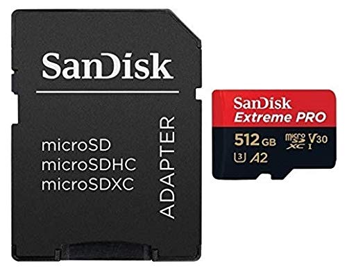 SanDisk 512GB Extreme Pro MicroSD Memory Card with Adapter Works with GoPro Hero 10 Black Action Cam U3 V30 4K A2 Class 10 SDSQXCZ-512G-GN6MA Bundle with 1 Everything But Stromboli Micro Card Reader | The Storepaperoomates Retail Market - Fast Affordable Shopping