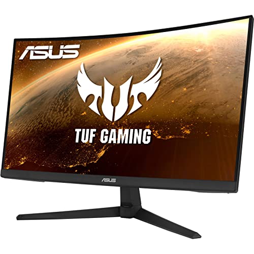 ASUS TUF Gaming 23.8” 1080P Curved Gaming Monitor (VG24VQ1B) – Full HD, 165Hz (Supports 144Hz), 1ms, Extreme Low Motion Blur, Speakers, Adaptive-sync/FreeSync Premium, Eye Care, DisplayPort, HDMI