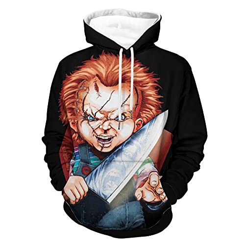 Women’s Pullover Autumn Soft and Comfortable Chucky Slim Fit Loose Hip-Hop Long-Sleeved Sweatshirt Men 5XL
