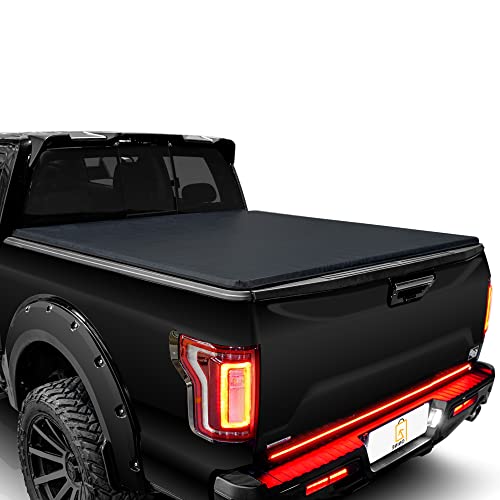 ONINE AWR Soft Roll Up Truck Bed Tonneau Cover Custom Fit 2015-2023 Ford F150 5.5ft Bed(66″), Styleside, All Weather