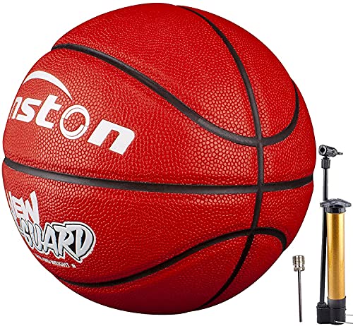 Senston Basketball for Kids Size 5 Basketballs Youth Basketball 27.5 inch Composite Leather Basketball Ball – RED