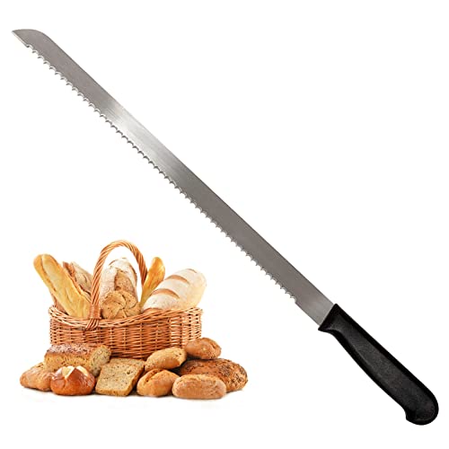 Kiss Core Long Bread Knife Slicing Serrated Stainless Steel Bread Cutter for Homemade Bread, Cakes, Sandwiches, 18.1-inch
