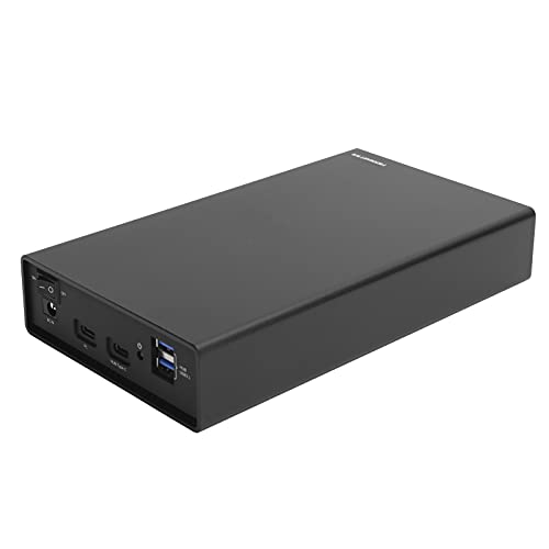 USB 3.1 to SATA External Hard Drive Docking Station with Dual Type-C & USB Hub, 2.5 3.5 Inch HDD Series SATA I/II/III, 10Gbps & Stackable, Up to 16TB(US)