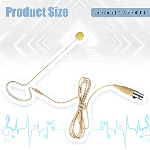 2 Pieces in Ear Back Electric Microphone Mini XLR Mic Over The Ear Microphones Headset Microphone XLR with 4 Pin Mini XLR Cable Wire and Microphone Windscreens Compatible with Shure, Nude Color | The Storepaperoomates Retail Market - Fast Affordable Shopping