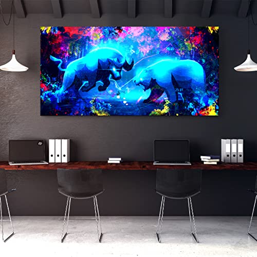 Wall Street Bull Vs Bear Wall Art Canvas Print Office Decor, Wall St Bull Wall Art, Stock Market Exchange Print, Wolf Of Wall Street Sign, Forex Trader Art, Trading Canvas Print, Wall Street Illustration (15″ x 30″) | The Storepaperoomates Retail Market - Fast Affordable Shopping