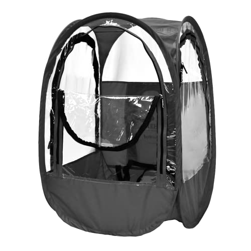 Under the Weather StadiumPod with Straps– 1-Person Wearable Weather Protection – Black