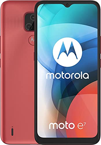 Motorola Moto E7 Dual-SIM 32GB (GSM Only | No CDMA) Factory Unlocked 4G/LTE Smartphone (Satin Coral) – International Version