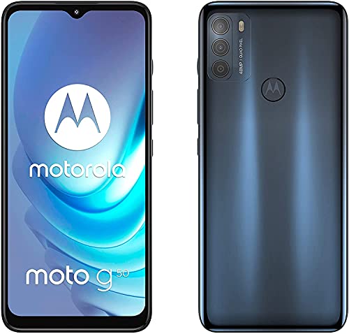 Motorola Moto G50 Dual-SIM 64GB ROM + 4GB RAM (GSM Only | No CDMA) Factory Unlocked 5G Smartphone (Steel Grey) – International Version