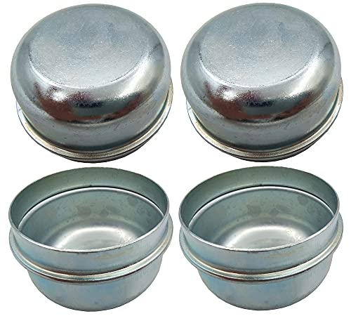 Replaces Trailer 1.98″ Inch Grease Cover Dust Cap 2k 3.5k 3,500 lb Axle Hub with Plug (4Pack)