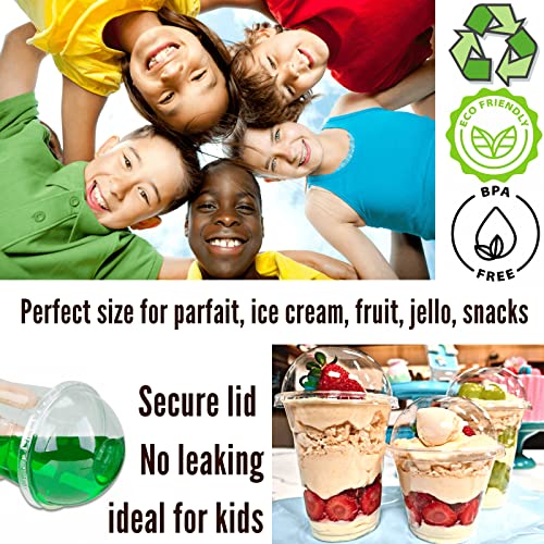 9 oz Clear Plastic Cups with Lids (No Hole) – 25 SETS Disposable Plastic cups for Parfait/Salad/Fruit/Snack, Plastic Dessert Cups for Party, Clear Disposable Plastic Togo Cups for Kids No Leaking | The Storepaperoomates Retail Market - Fast Affordable Shopping