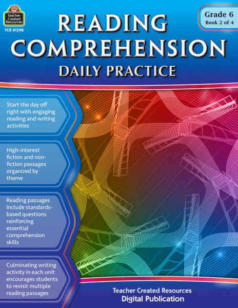 Reading Comprehension Daily Practice – Grade 6 (Book 2)