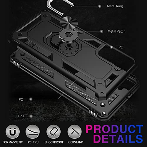 for Samsung Galaxy S21 Fe 5G Case Heavy Duty with Built in Screen Protector Hard Armor Military Anti-Fall Bumper Cover for Samsung S21 Fe 5G Cases with Magnetic Ring Kickstand 2021 6.41 Inch | The Storepaperoomates Retail Market - Fast Affordable Shopping