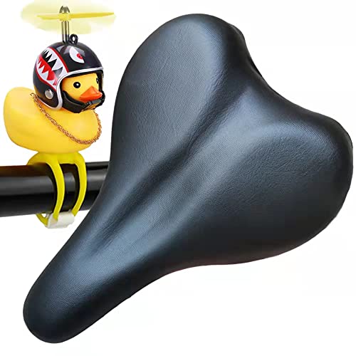 Mkuero Kids Bike Seat, Comfortable Child Bike Saddle with a Rubber Duck Bicycle Decoration, Suitable for Most Children’s Bicycles Within 16 inches