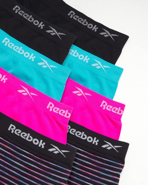Reebok Girls’ Underwear – Long Leg Seamless Playground Shorts (8 Pack)