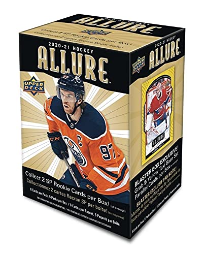 2020-21 Upper Deck Allure NHL Hockey Blaster Box – 6 Packs per Box – 5 Cards per Pack – Look for Blaster Exclusive Yellow Taxi Parallel