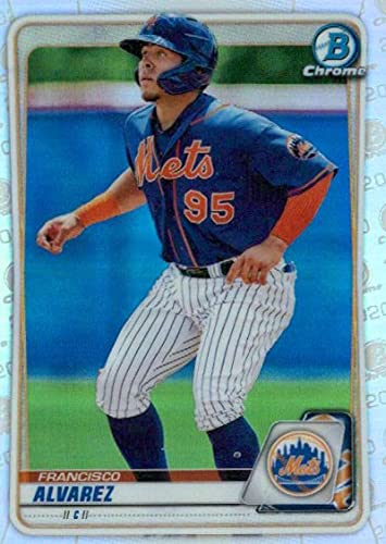 2020 Bowman Chrome Draft Refractor #BD-143 Francisco Alvarez RC Rookie New York Mets MLB Baseball Trading Card