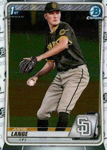 2020 Bowman Chrome Draft #BD-99 Justin Lange RC Rookie San Diego Padres MLB Baseball Trading Card
