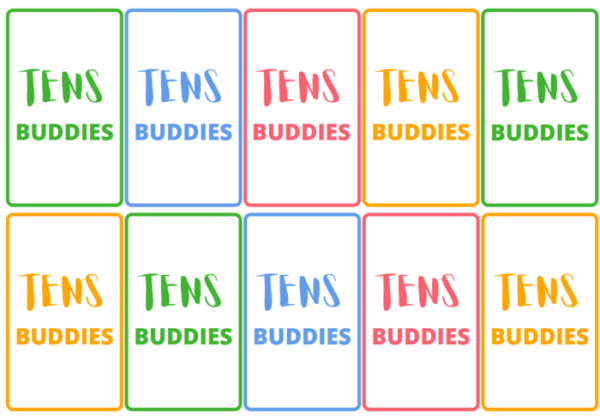 Tens Buddies and Doubles Facts Flashcards