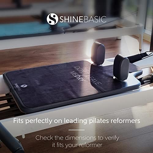 Shine Basic Pilates Reformer Mat – Extra Thin Material, Sweat Absorbing and Anti-Slip for Body Balance – Workout Cover Towels, Gym Studio Accessories, Professional Mats Equipment – 38.1″x22″, Black | The Storepaperoomates Retail Market - Fast Affordable Shopping