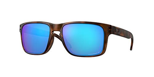 Oakley Men’s 0OO9102 Holbrook Square Sunglasses, Matte Brown Tortoise w/ Prizm Sapphire Polarized – 57 mm