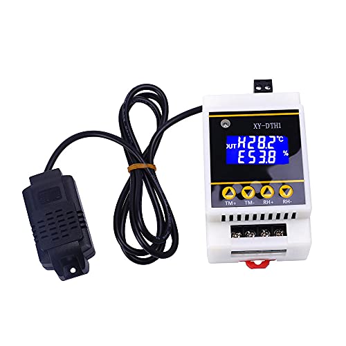 Temperature Humidity Controller -20C to 60C 100% RH SHT30 Sensor Module 10A Relay Output for DIN Rail