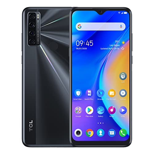 TCL 20 SE Android 11 Smartphone Unlocked Cell Phone 6.82” HD+ Display 4GB+128GB 5000mAh 48MP Quad Camera Dual Speakers Octa-Core US Verison 4G Compatible for AT&T T-Mobile (Nuit Black)