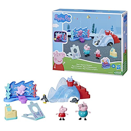 Peppa Pig Peppa’s Aquarium Adventure Playset Preschool Toy: 4 Figures, 8 Accessories Ages 3 and Up