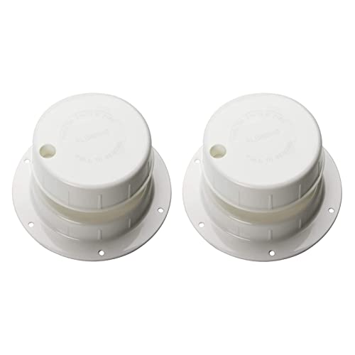 Rv Plumbing Vent Cover, Roof Vent Cap, Plastic Sewer Vent Cover for 1 to 2 3/8 Inch Pipe, Trailer, Camper, Motorhome- White (2 pack)