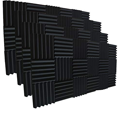 48 Acoustic Foam Panel Wedge Studio Soundproofing Wall Tiles 12″ X 12″ X 2″