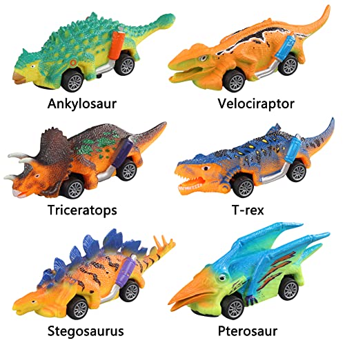 SCKTYZS Kids Dinosaur Pull Back Toy Cars 6 Pack, Mini Animal Push Back Cars Dinosaur Games for Boys Girls,Colorful Monster for Toddlers Ages 3,4,5,6 7 8 Year Old Christmas Birthday Gifts… | The Storepaperoomates Retail Market - Fast Affordable Shopping