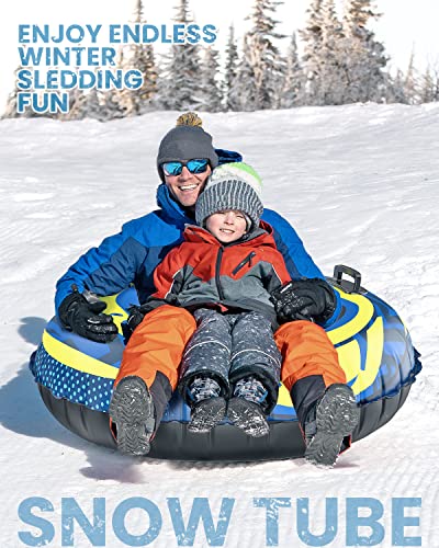 Snow Tube for Kids and Adults, Inflatable Sledding Heavy Duty Thickened Bottom with Sturdy Handles, Inflatable Sled Toboggan Winter Outdoor Fun Toys for Children Boys Girls 47 inch, Blue | The Storepaperoomates Retail Market - Fast Affordable Shopping