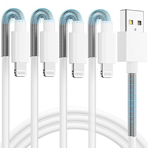 4Pack 6ft iPhone Charger Cable, [Apple MFi Certified] Long Apple Lightning to USB Cable 6 Feet, Fast iPhone Charging Cord 6 Foot for Apple iPhone 13 Pro Max/12 mini/11/XS MAX/XR/8/7/6s/6/5S/SE iPad