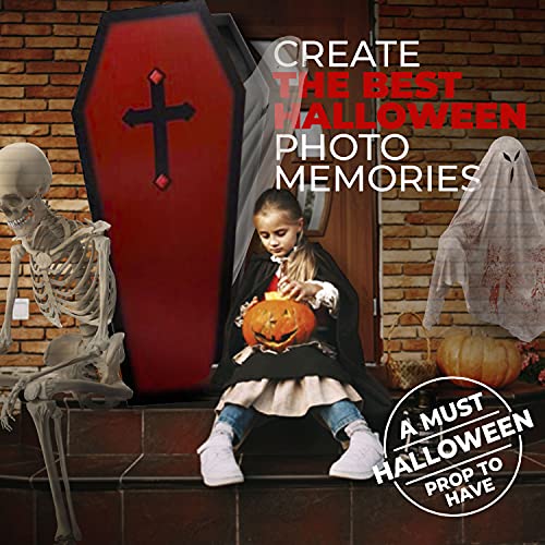 Mosaic – Coffin Halloween decorations | Adult Size cardboard coffin | Perfect photo prop to Display at Halloween Parties, Events, or as part of your Halloween Home Decoration | Enjoy spooky home decor | The Storepaperoomates Retail Market - Fast Affordable Shopping
