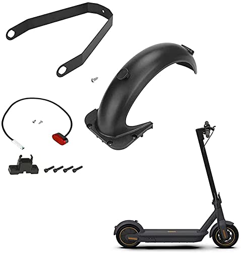 YBang Scooter Spare Part Kit Includes Rear Fender + Fender Bracket + LED Taillight for Segway Ninebot Max G30 / Max G30 E / G30 LP Electric Scooter Accessories (Black)