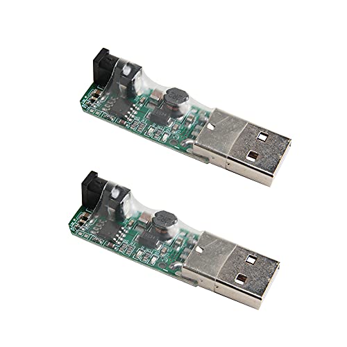 Acxico 2Pcs 5V USB Charger Module for 2S 7.4V Lithium Li-ion Li-Po 18650 Battery Packs 8.4V