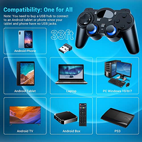 PC Controller Wireless for PS3 /Windows 10 8 7/Android, PC Game Controller for Steam, Wireless Controller PC Game Controller, PC Gaming Controller, PC Gamepad USB Game Controller for Android TV | The Storepaperoomates Retail Market - Fast Affordable Shopping