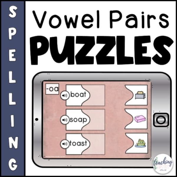Vowel Teams Puzzle Games – First Grade Spelling Puzzles