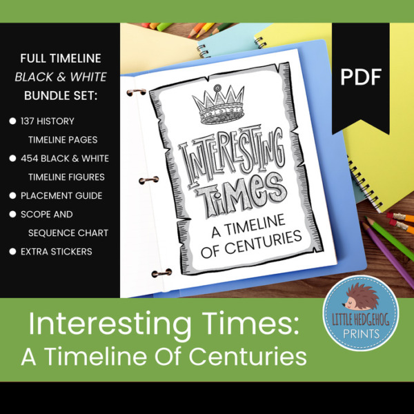 Interesting Times: A Timeline of Centuries, Full BLACK & WHITE Bundle Set